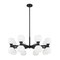 Z-Lite Artemis Chandelier, 16-Light, 32 In.W x 12.75 In.H, Matte Black/Matte Opal 494-16MB - alternate 3